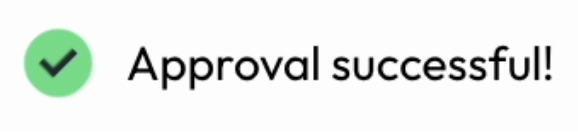 Approval successful